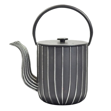 Cast Iron "Marage" Teapot Black/Silver by Frieling
