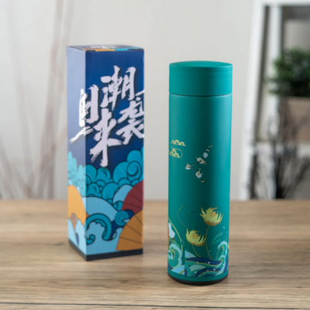 17oz Vacuum Insulated Stainless Steel Thermos Flask Lotus Koi by Urban Tokyo