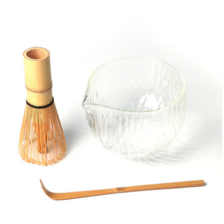 Matcha Set 12oz Glass Matcha Latte Bowl with Whisk and Scoop by Urban Tokyo