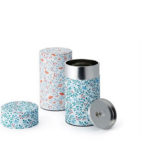 Kano 5.3 Ounce Double Lid Tea Storage-Blue