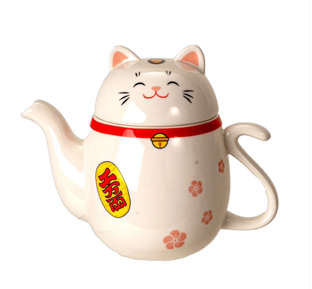 Lucky Cat 22oz. Tea Pot by Urban Tokyo