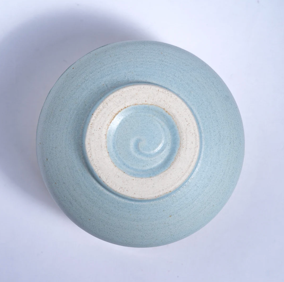 Mino Ware 12oz Matcha Bowl Yellow Blue Glazed by Urban Tokyo