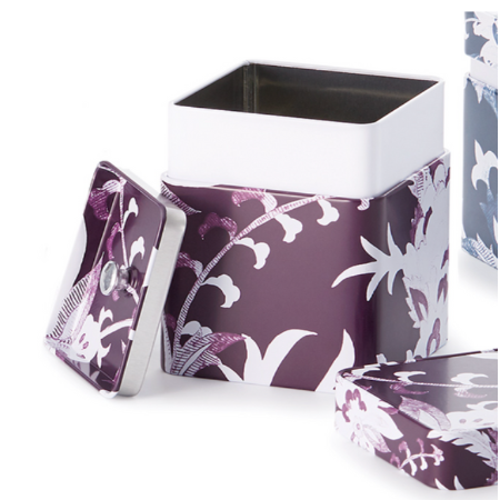 Luna 5.3oz Square Tin- Eggplant