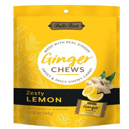 Lemon Ginger Chews by Bali's Best 5.08oz.