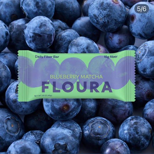 Blueberry Matcha Prebiotic Bar by Floura & Co.
