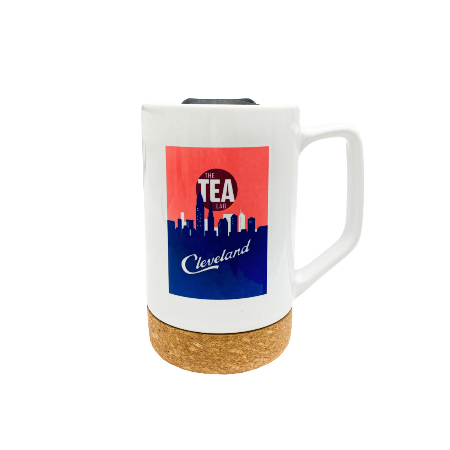 The Tea Lab Cleveland Logo 17oz. Ceramic Mug With Cork Bottom