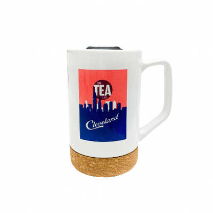 The Tea Lab Cleveland Logo 17oz. Ceramic Mug With Cork Bottom