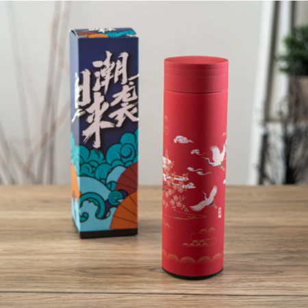 17oz Vacuum Insulated Stainless Steel Thermos Flask Cherry Blossom Cranes by Urban Tokyo