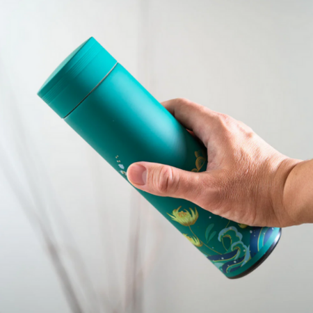 17oz Vacuum Insulated Stainless Steel Thermos Flask Lotus Koi by Urban Tokyo