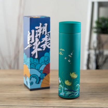 17oz Vacuum Insulated Stainless Steel Thermos Flask Lotus Koi by Urban Tokyo
