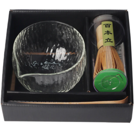 Matcha Set 12oz Glass Matcha Latte Bowl with Whisk and Scoop by Urban Tokyo