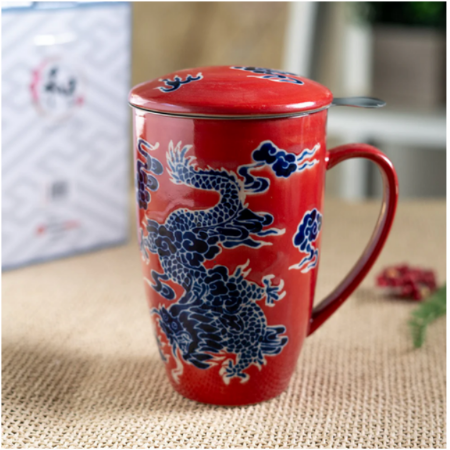 Oriental Dragon Design 15oz Tea Mugs