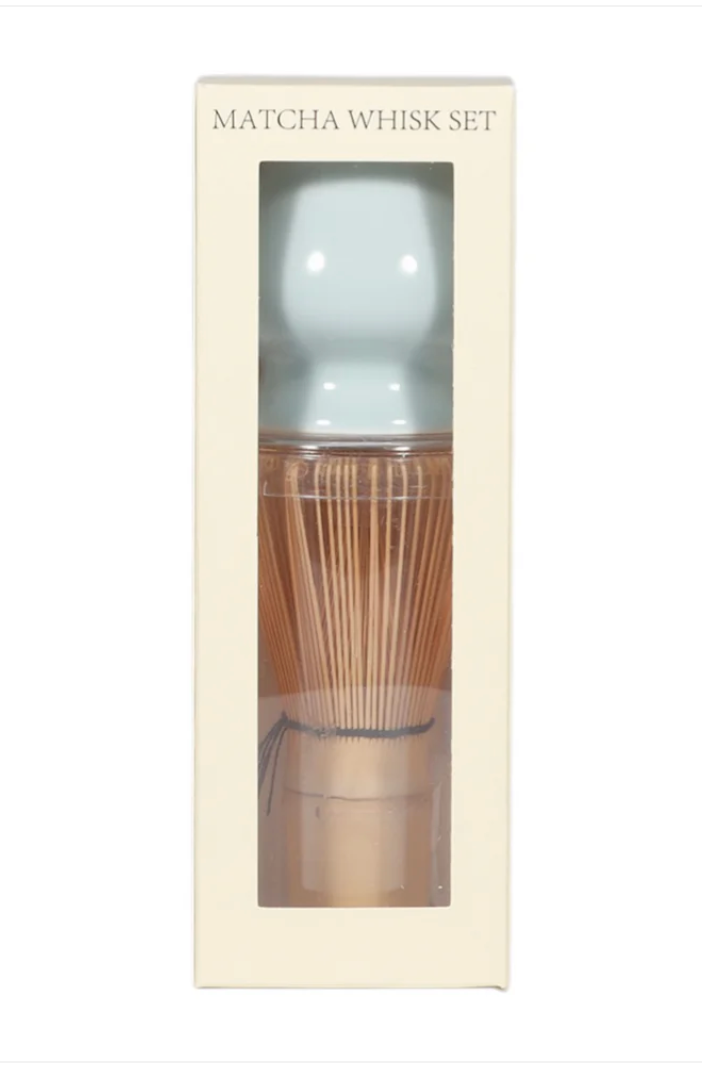 Matcha Whisk Light Blue Stand, Chasen and Scoop Set