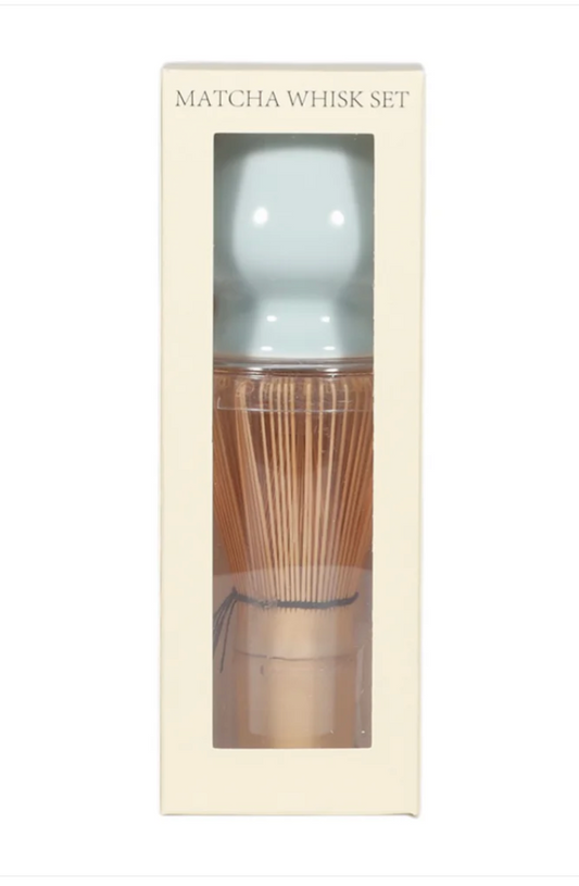 Matcha Whisk Light Blue Stand, Chasen and Scoop Set