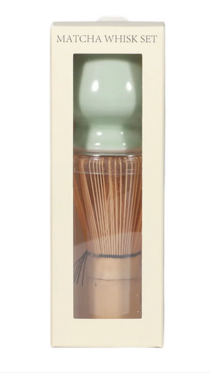 Matcha Whisk Light Green Stand, Chasen and Scoop Set