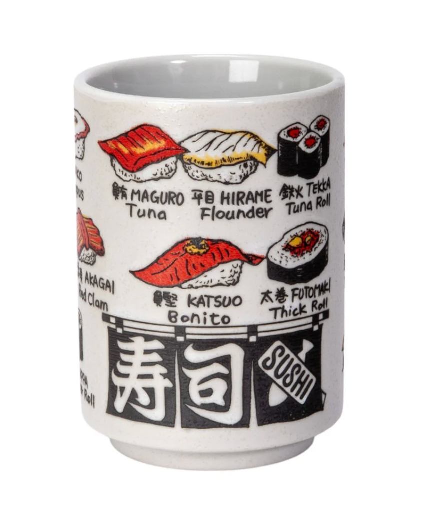 Japanese Sushi Yunomi Style Tea Cup Reactive Glaze 10 fl oz