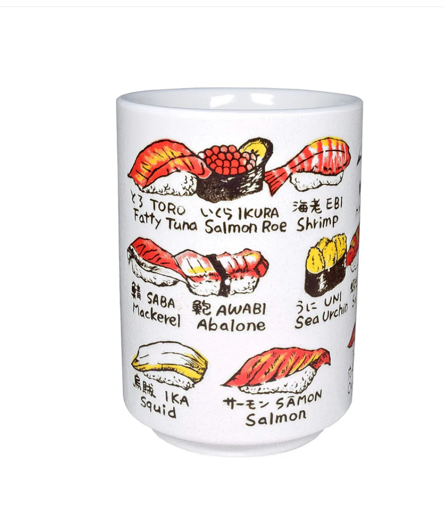 Japanese Sushi Yunomi Style Tea Cup Reactive Glaze 10 fl oz