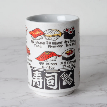 Japanese Sushi Yunomi Style Tea Cup Reactive Glaze 10 fl oz