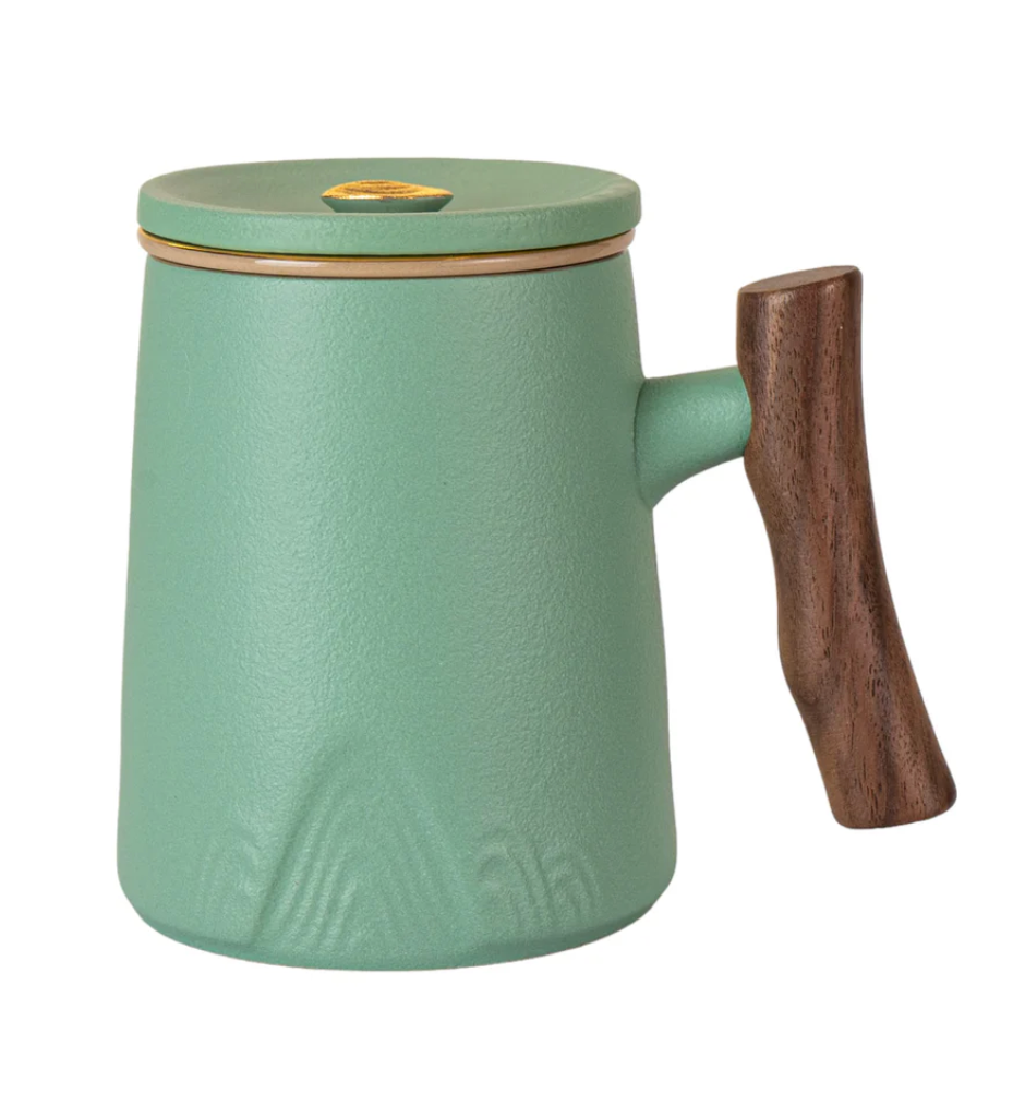15oz Tea Mugs with Lid and Infuser-Mint