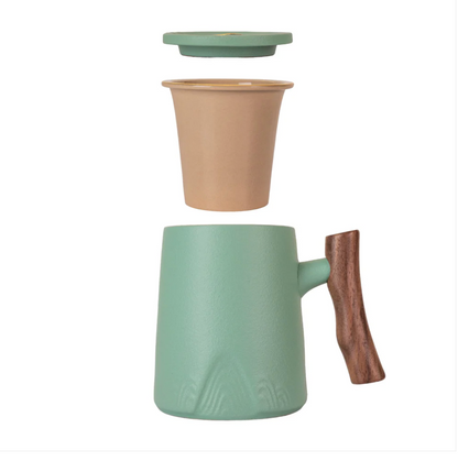 15oz Tea Mugs with Lid and Infuser-Mint