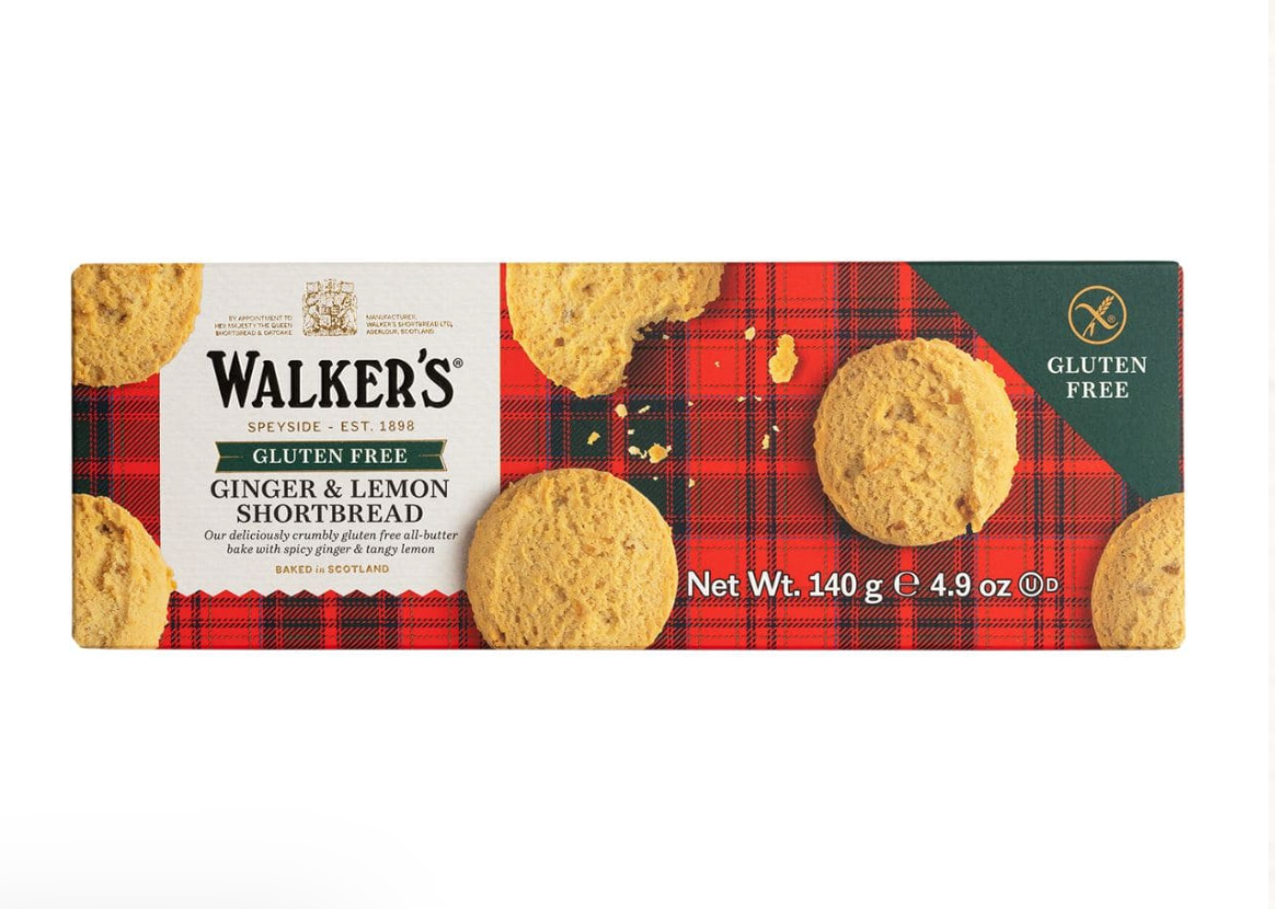 Walkers Gluten Free Ginger & Lemon Shortbread
