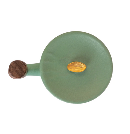 15oz Zen Wood Handle Porcelain Tea Mugs with Lid and Infuser-Mint by Urban Tokyo