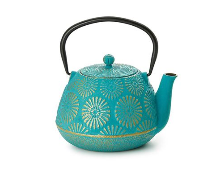 Jinan Cast Iron Teapot: Turquoise