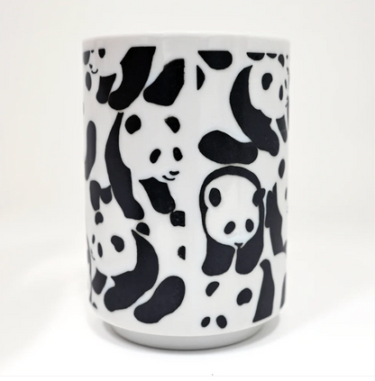10oz Panda Bears Design Yunomi Style Tea Cup by Urban Tokyo