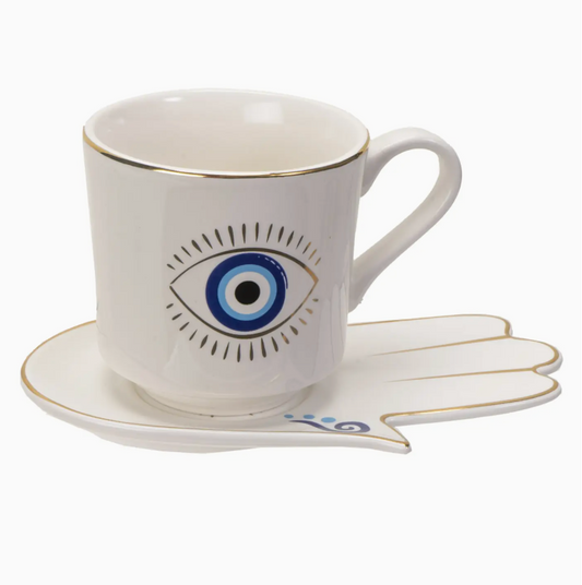 All Seeing Eye Cup And Saucer Set by Pacific Trading
