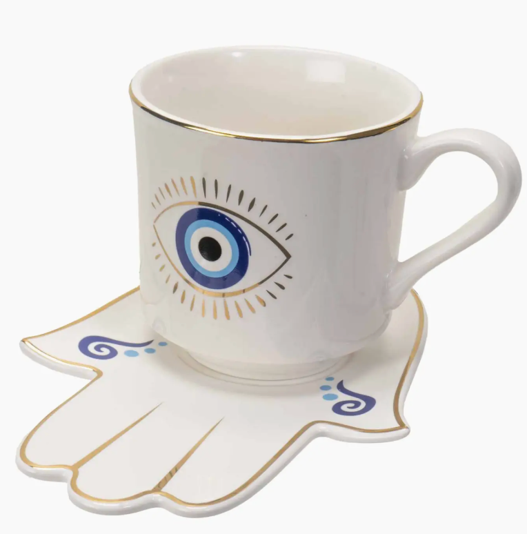 All Seeing Eye Cup And Saucer Set by Pacific Trading