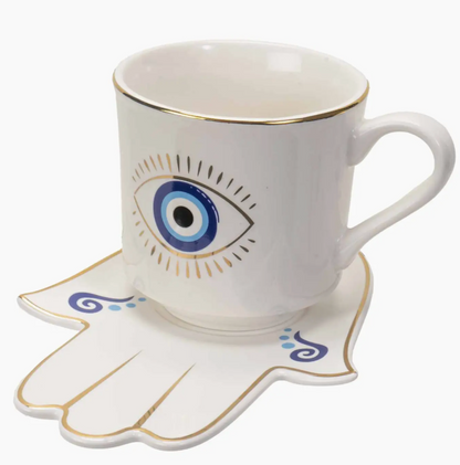 All Seeing Eye Cup And Saucer Set by Pacific Trading