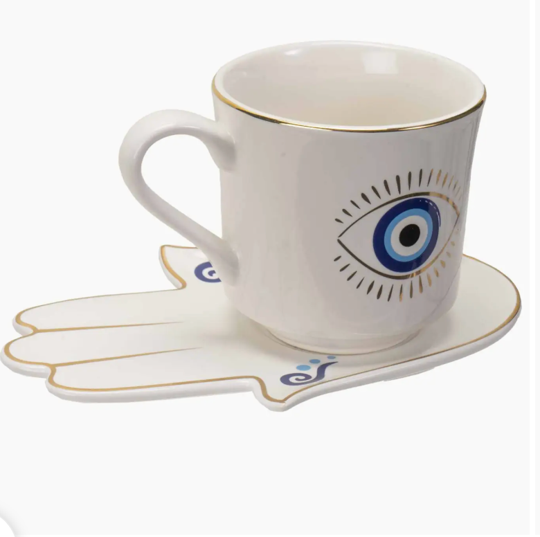 All Seeing Eye Cup And Saucer Set by Pacific Trading
