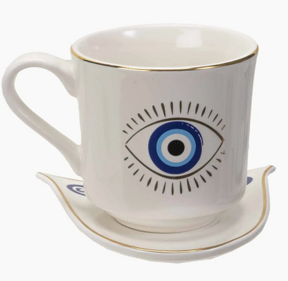 All Seeing Eye Cup And Saucer Set by Pacific Trading