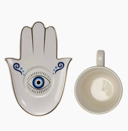 All Seeing Eye Cup And Saucer Set by Pacific Trading