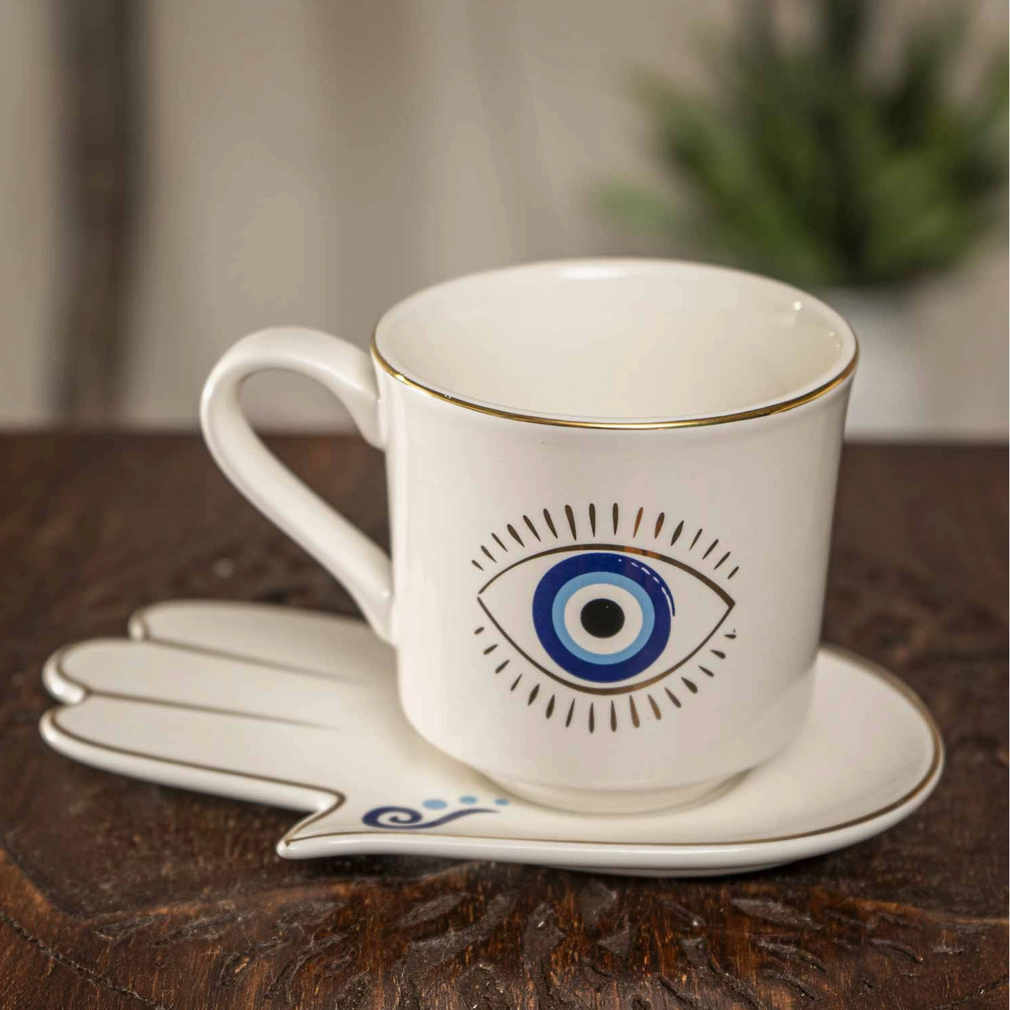 All Seeing Eye Cup And Saucer Set by Pacific Trading
