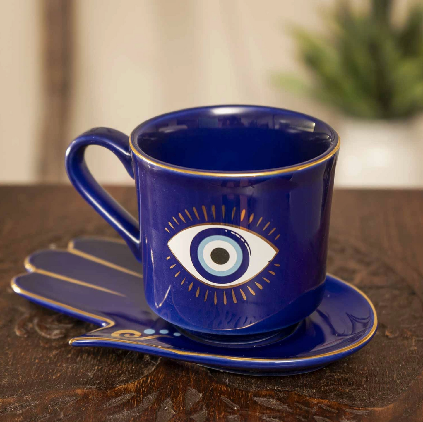 All Seeing Eye Cup And Saucer Set by Pacific Trading