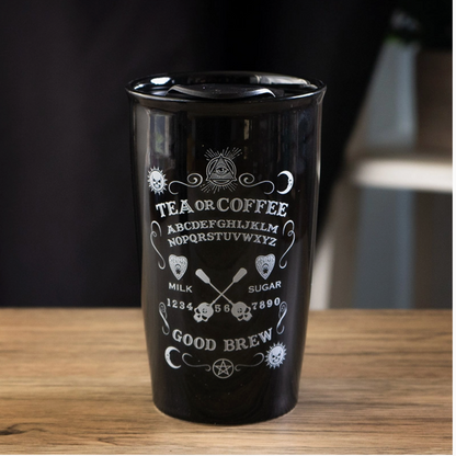 Ouija Good Brew Travel Mug By Alchemy Gothic UK