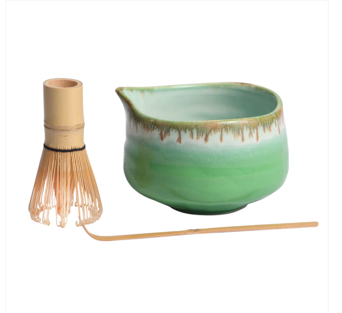 Matcha Set 20oz Porcelain Latte Bowl with Whisk and Scoop