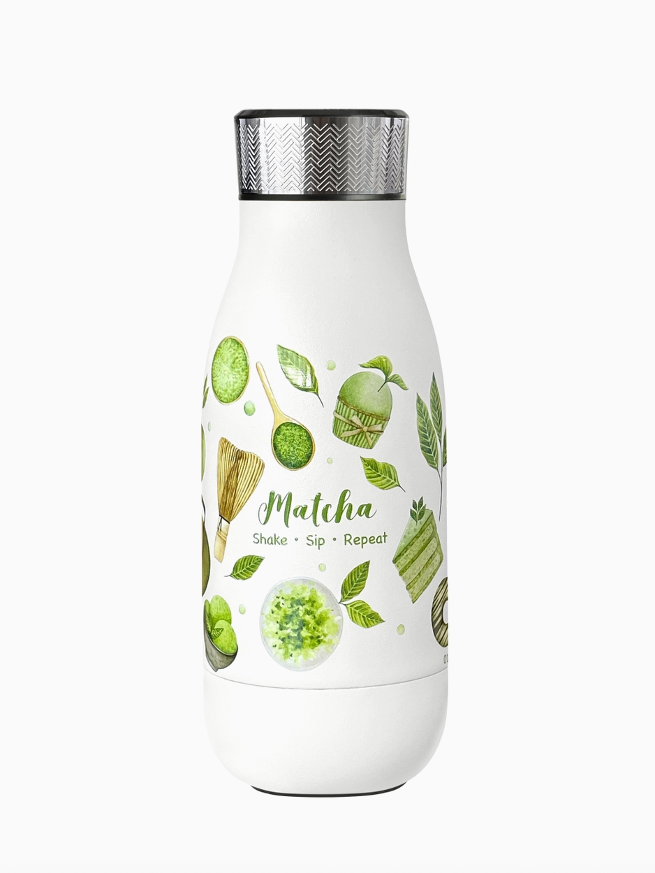 Stainless Steel 350ml/11oz Matcha Flask-White by 01Living