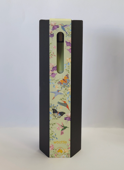 Stainless Steel 500ml/17oz Water Bottle Hummingbird-Green by 01Living