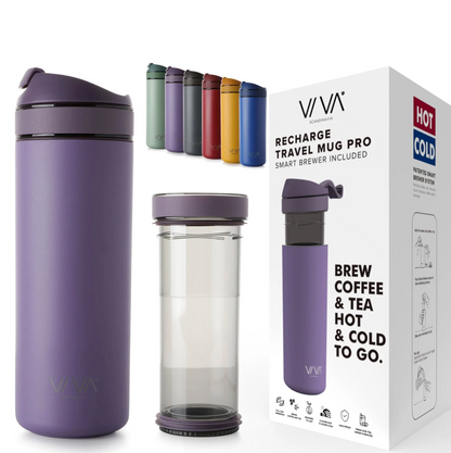 Recharge Pro Tea Tumbler by VIVA-Purple
