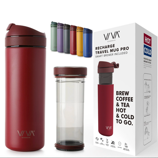 Recharge Pro Tea Tumbler by Viva-Raspberry