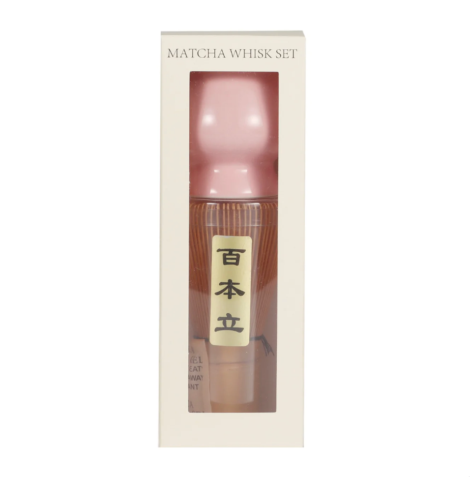 Matcha Whisk Pink Stand, Chasen and Scoop Set by Urban Tokyo