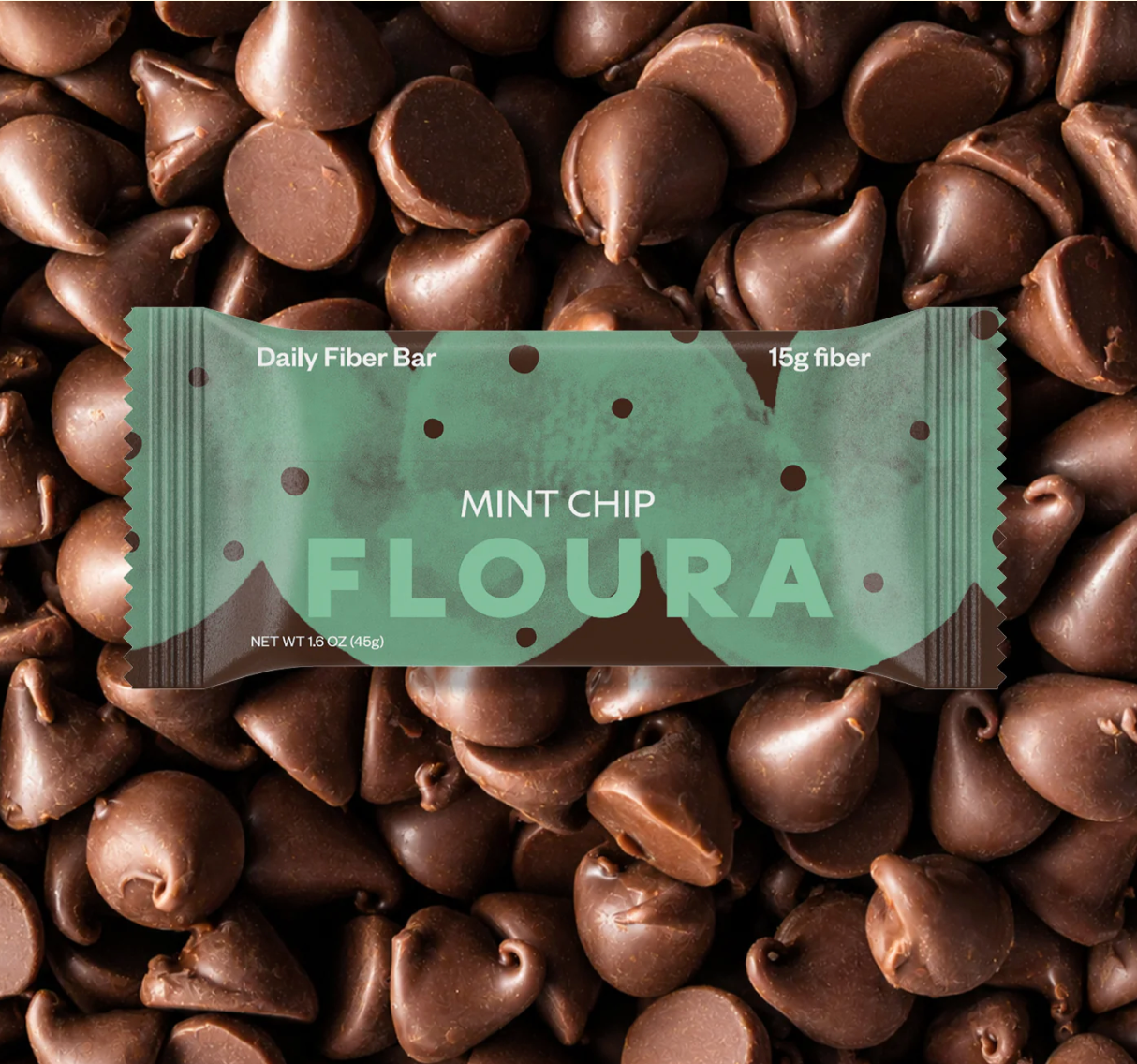 Chocolate Mint Chip Fiber Bar by Floura & Co.