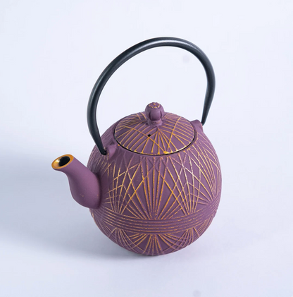 Purple Yarn Design 28oz Cast Iron Tea Pot by Urban Tokyo