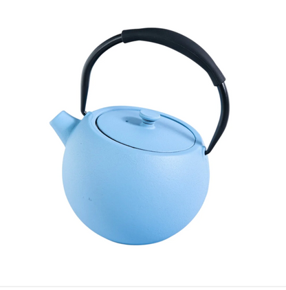 Tilted Round Design 28oz Cast Iron Tea Pot by Urban Tokyo