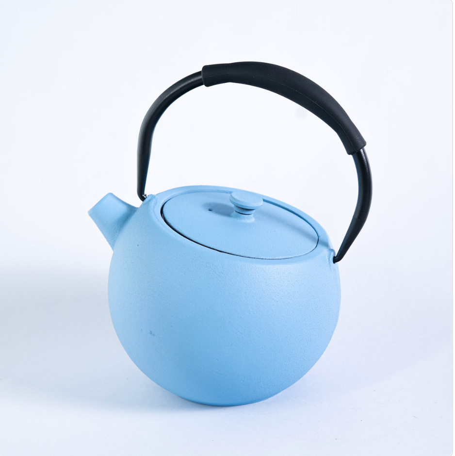Tilted Round Design 28oz Cast Iron Tea Pot by Urban Tokyo