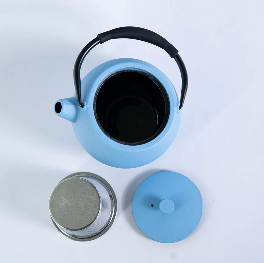 Tilted Round Design 28oz Cast Iron Tea Pot by Urban Tokyo