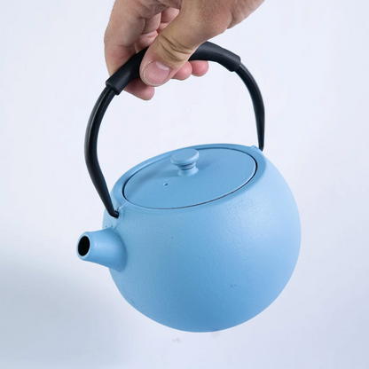 Tilted Round Design 28oz Cast Iron Tea Pot by Urban Tokyo