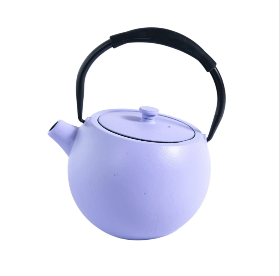 Tilted Round Design 28oz Cast Iron Tea Pot by Urban Tokyo
